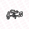 Bold Sound Wave Sticker for Musicians