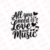 Music Is My Soul Car Sticker