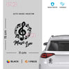 Bold Treble Clef Sticker for Cars