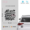 Music Is My Soul Car Sticker