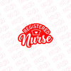 Elegant Registered Nurse Decal for Cars