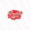 Durable Registered Nurse Sticker for Vehicles