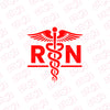 RN Doctor Logo Design RN Sticker for Cars