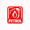 Clear Petrol Use Sticker for Vehicles