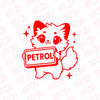 Bold Text Petrol Label Sticker