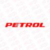 Clear Petrol Fuel Tank Notice Decal