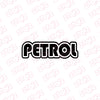 Minimal Design Petrol Use Sticker Label