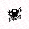 Long-Lasting Petrol Fuel Use Label Decal