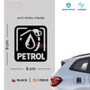 Clear Petrol Use Sticker for Vehicles