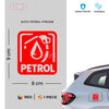 Clear Petrol Use Sticker for Vehicles