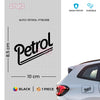 Compact Petrol Warning Sticker for Cars