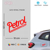 Compact Petrol Warning Sticker for Cars