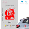 Petrol Only Tank Label for Clear Use