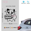 Bold Text Petrol Label Sticker