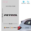 Clear Petrol Fuel Tank Notice Decal