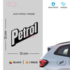 Clear Petrol Warning Label for Safety