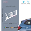 Clear Petrol Warning Label for Safety