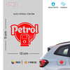 Bright Petrol Label for Vehicle Clarity