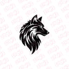 Bold Wolf Emblem for Cars and Bikes