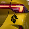 Bold Wolf Emblem for Cars and Bikes